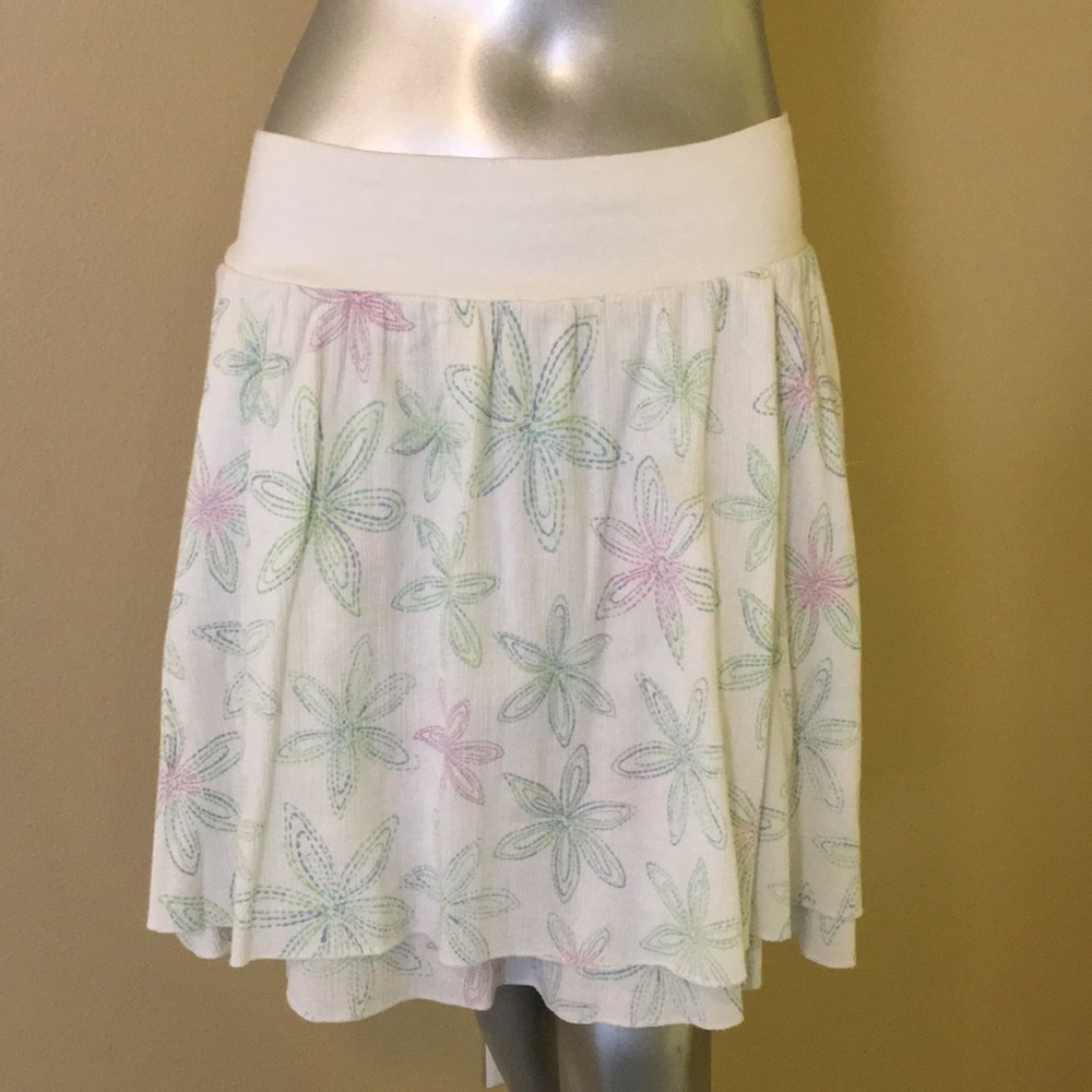 Fresh Produce Floral Crinkle Material Skirt